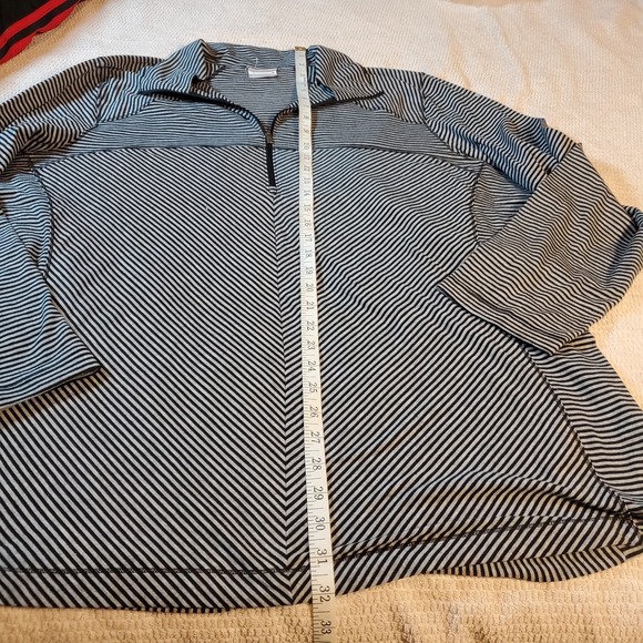 Columbia Women's 3XL Lightweight Cotton Stretch Sweater Striped Pullover - Picture 4 of 6